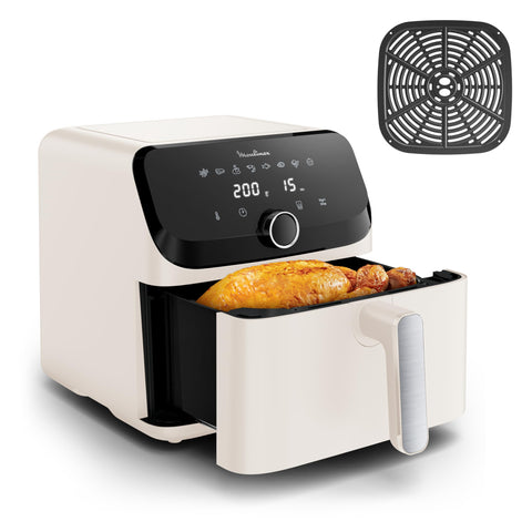 Moulinex Easy Fry Mega, air fryer compact, Mono tiroir 7.5 L, Jusqu’à 8 personnes, 8 programmes, noir EZ8558F0
