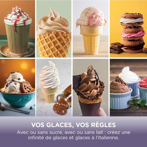 Livraison à domicile NINJA CREAMi Sorbetière Scoop and Swirl avec 2 pots, 13 modes pour réaliser crèmes glacées, glaces à l’italienne, gelatos, sorbets, milkshakes et plus, option Extra, Stone/Or NC701EUSTGD - Neary - - Amazon