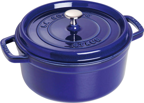 STAUB Round Cocotte 28 cm – Enameled Cast Iron “Cherry” 6.7 L 