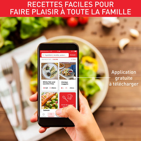Moulinex Easy Fry Mega, air fryer compact, Mono tiroir 7.5 L, Jusqu’à 8 personnes, 8 programmes, noir EZ8558F0