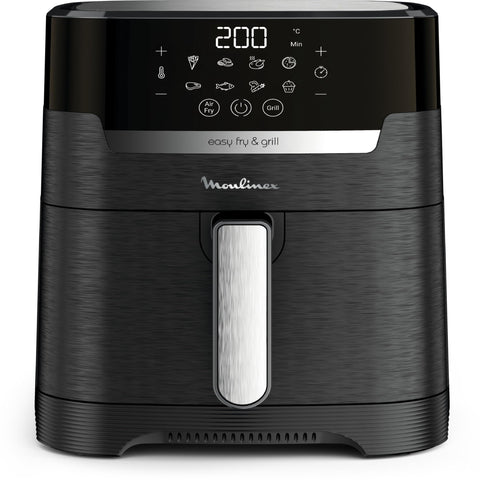 Moulinex Easy Fry Mega, air fryer compact, Mono tiroir 7.5 L, Jusqu’à 8 personnes, 8 programmes, noir EZ8558F0