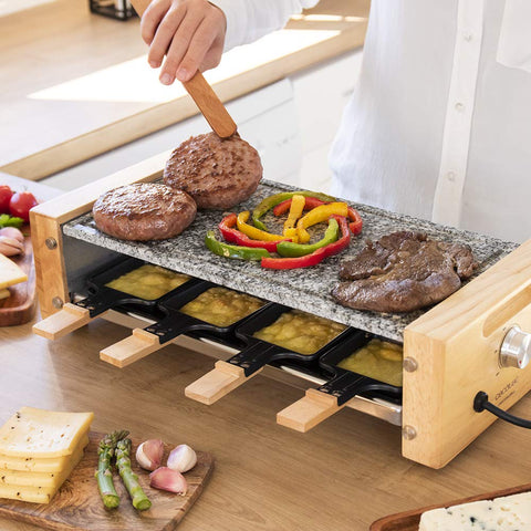 Cecotec Raclette en Bois Cheese&Grill 8200 Wood Black – 1200 W ⚡