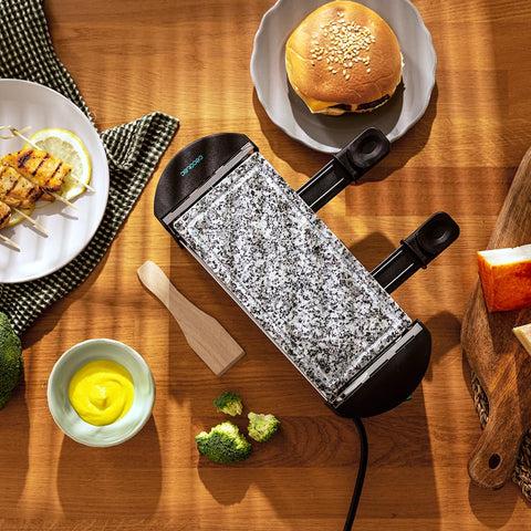 Cecotec Raclette en Bois Cheese&Grill 8200 Wood Black – 1200 W ⚡