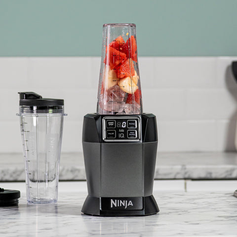 Ninja 2-in-1 Blender with 3 Auto Programs, Blender with 4 Manual Settings, 2.1L Jar &amp; 700ml Cup, 1200W, Dishwasher Safe Parts, Auto-iQ, Black BN750EU 