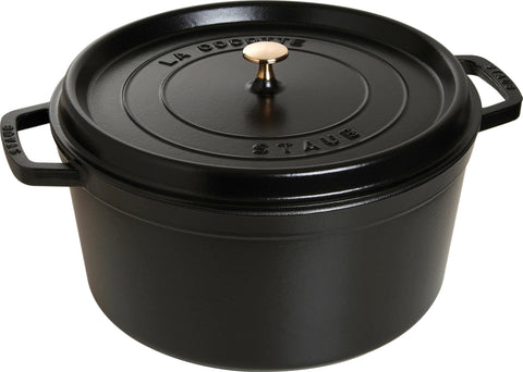 STAUB Round Cocotte 28 cm – Enameled Cast Iron “Cherry” 6.7 L 