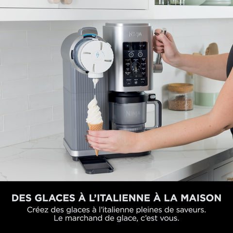 Livraison à domicile NINJA CREAMi Sorbetière Scoop and Swirl avec 2 pots, 13 modes pour réaliser crèmes glacées, glaces à l’italienne, gelatos, sorbets, milkshakes et plus, option Extra, Stone/Or NC701EUSTGD - Neary - - Amazon