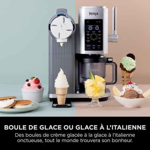 Livraison à domicile NINJA CREAMi Sorbetière Scoop and Swirl avec 2 pots, 13 modes pour réaliser crèmes glacées, glaces à l’italienne, gelatos, sorbets, milkshakes et plus, option Extra, Stone/Or NC701EUSTGD - Neary - - Amazon