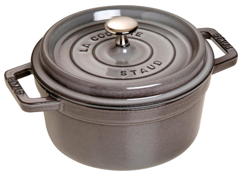STAUB Round Cocotte 28 cm – Enameled Cast Iron “Cherry” 6.7 L 