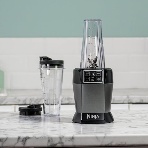 Ninja 2-in-1 Blender with 3 Auto Programs, Blender with 4 Manual Settings, 2.1L Jar &amp; 700ml Cup, 1200W, Dishwasher Safe Parts, Auto-iQ, Black BN750EU 