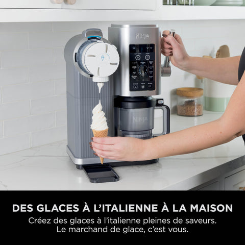 🍨 Ninja CREAMi™ Deluxe NC501EU – Sorbetière & boissons glacées (10 fonctions) – Argent