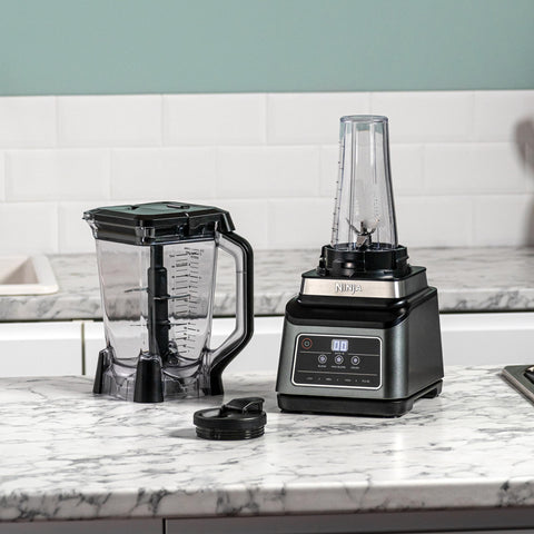 Ninja 2-in-1 Blender with 3 Auto Programs, Blender with 4 Manual Settings, 2.1L Jar &amp; 700ml Cup, 1200W, Dishwasher Safe Parts, Auto-iQ, Black BN750EU 