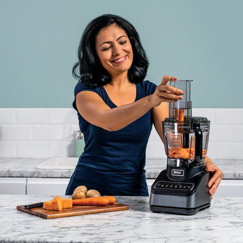 Ninja 2-in-1 Blender with 3 Auto Programs, Blender with 4 Manual Settings, 2.1L Jar &amp; 700ml Cup, 1200W, Dishwasher Safe Parts, Auto-iQ, Black BN750EU 