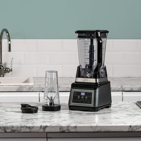 Ninja 2-in-1 Blender with 3 Auto Programs, Blender with 4 Manual Settings, 2.1L Jar &amp; 700ml Cup, 1200W, Dishwasher Safe Parts, Auto-iQ, Black BN750EU 