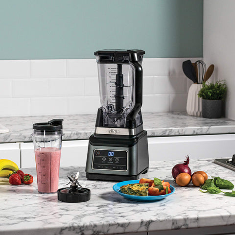 Ninja 2-in-1 Blender with 3 Auto Programs, Blender with 4 Manual Settings, 2.1L Jar &amp; 700ml Cup, 1200W, Dishwasher Safe Parts, Auto-iQ, Black BN750EU 