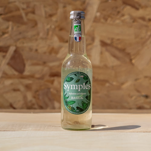 🌿 Infusion Pétillante au Basilic Bio – 33 cl