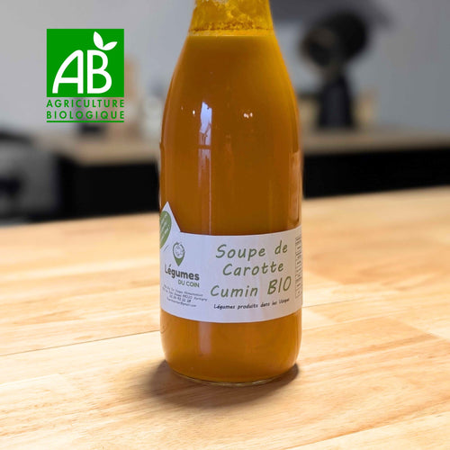 🥕 Soupe Carotte & Cumin Bio - La Touche Ensoleillée (1L) - Cuisinée dans les Vosges - BIO