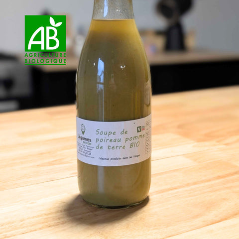 🥣 Organic Leek and Potato Soup - The Authentic (1L) - Cooked in the Vosges - Organic 