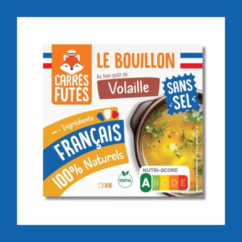 🧱 French Bouillon WITHOUT SALT, Poultry flavor – Smart Squares 🇫🇷