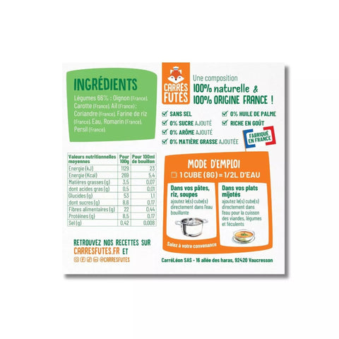 🧱 French Broth WITHOUT SALT Vegetables – Smart Squares 🇫🇷
