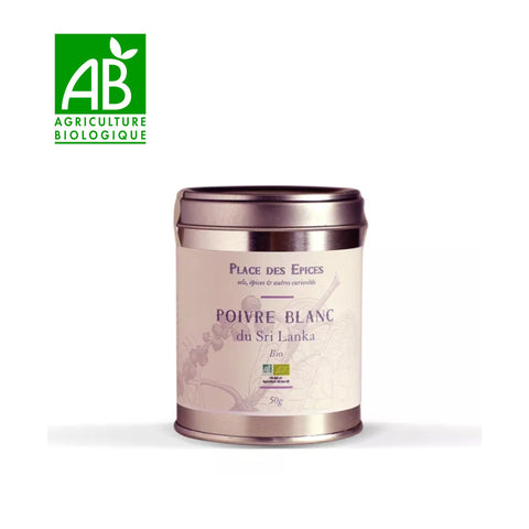 🌿 Organic Sri Lankan white pepper – 1 jar of 50 g