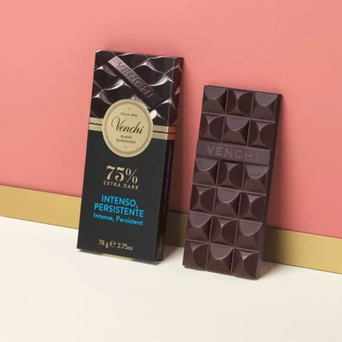 🍫 Barre de Chocolat Extra Noir 75 % – Maison Venchi