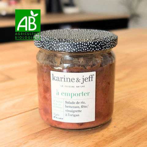 Salade de Riz, Betterave & Feta à l'Origan - Repas Sain en Bocal 350g BIO