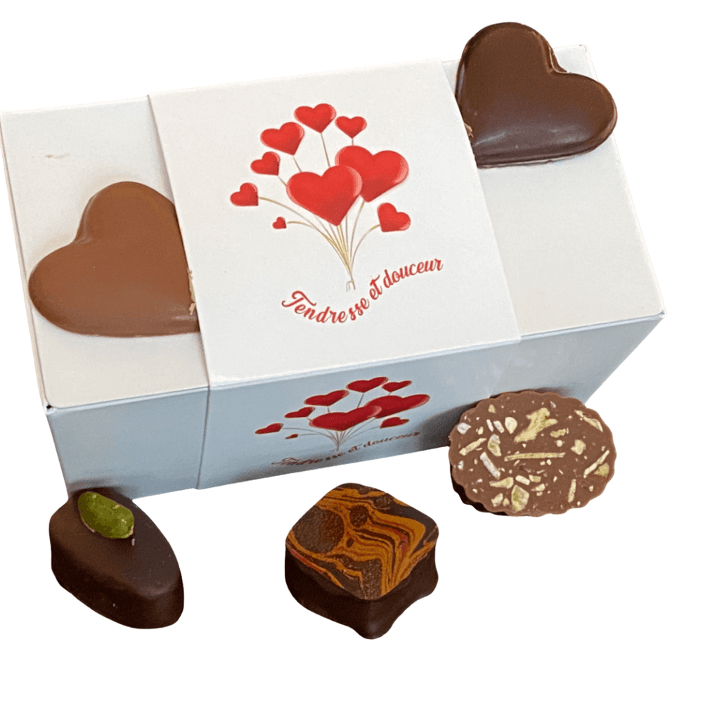Ballotin de chocolats assortis TENDRESSE - 250g - Alain Batt Chocolats - Chocolat - Livraison à domicile Nancy Metz