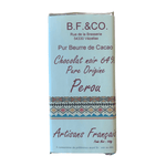 Chocolat noir 64% Pérou - 100g - BF and Co - Chocolat - Livraison à domicile Nancy Metz