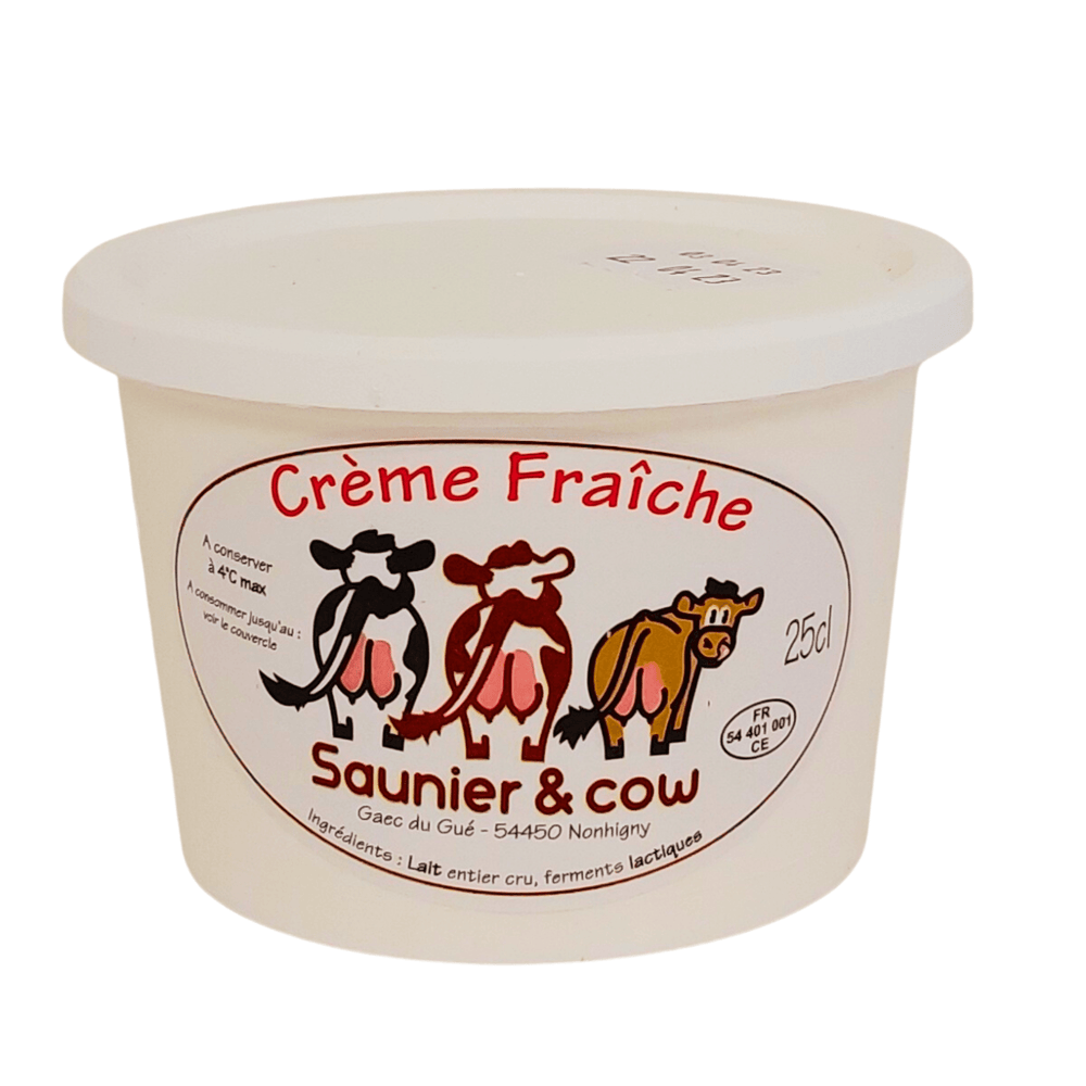Crème cru - 250g - Saunier & Cow - Crème fraiche - Livraison à domicile Nancy Metz