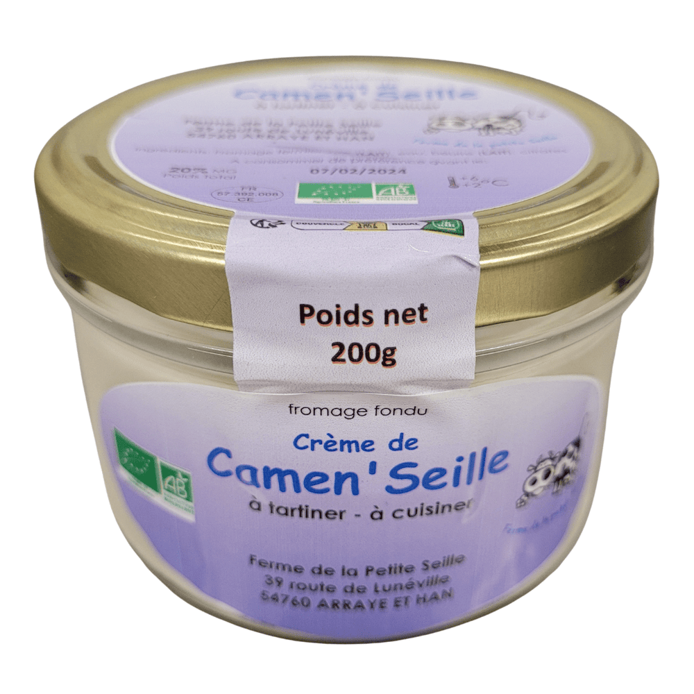 Crème de Camen'Seille BIO - 200g - Ferme de la Petite Seille - Fromage - Livraison à domicile Nancy Metz