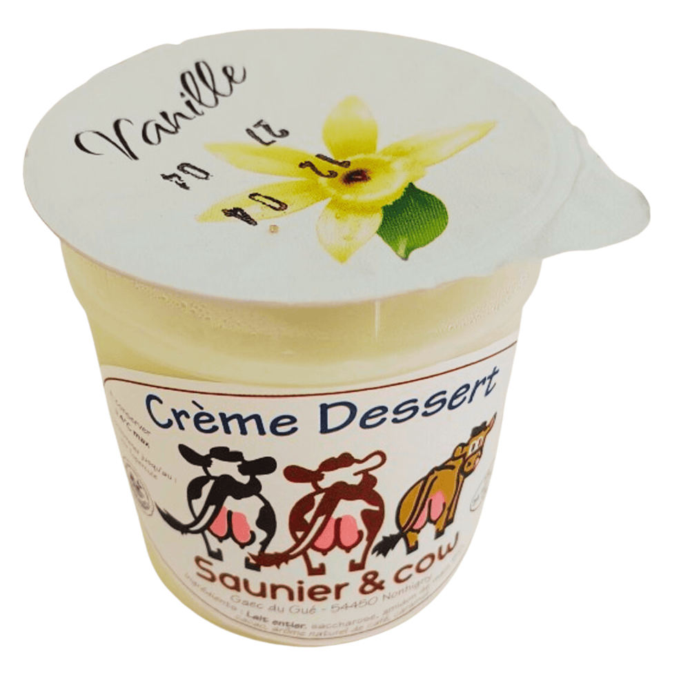 Crème dessert à la vanille - Saunier & Cow - Yaourt - Livraison à domicile Nancy Metz