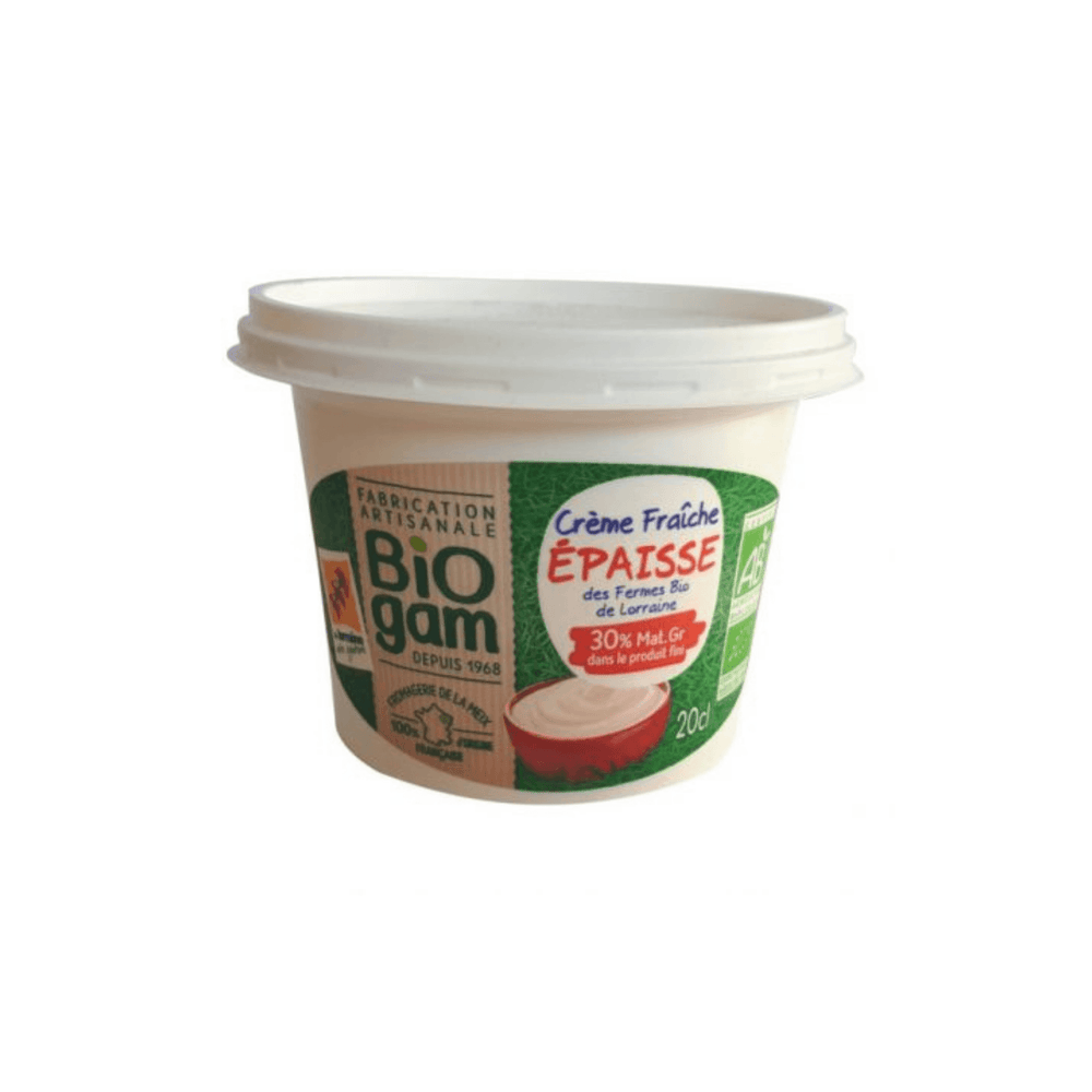 Crème fraîche épaisse (30 % de matière grasse) BIO - 20cl - Fromagerie de La Meix - Biogam - Crème fraiche - Livraison à domicile Nancy Metz
