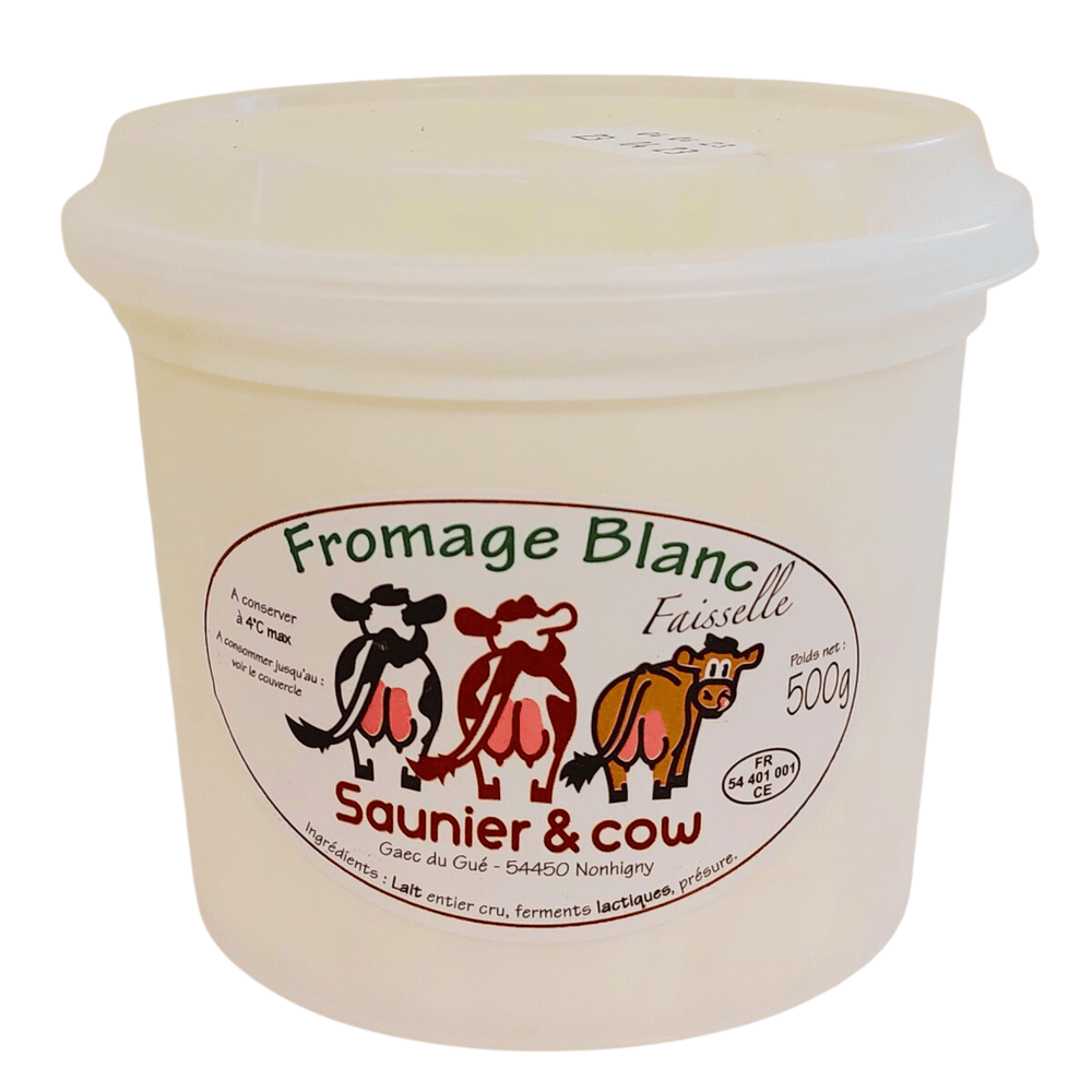 Fromage blanc faisselle - 500g - Saunier & Cow - Crème fraiche - Livraison à domicile Nancy Metz
