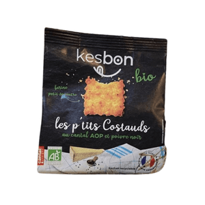Les ptits'costauds au Cantal AOP et poivre noir - 90g - Kesbon - Chips - Livraison à domicile Nancy Metz