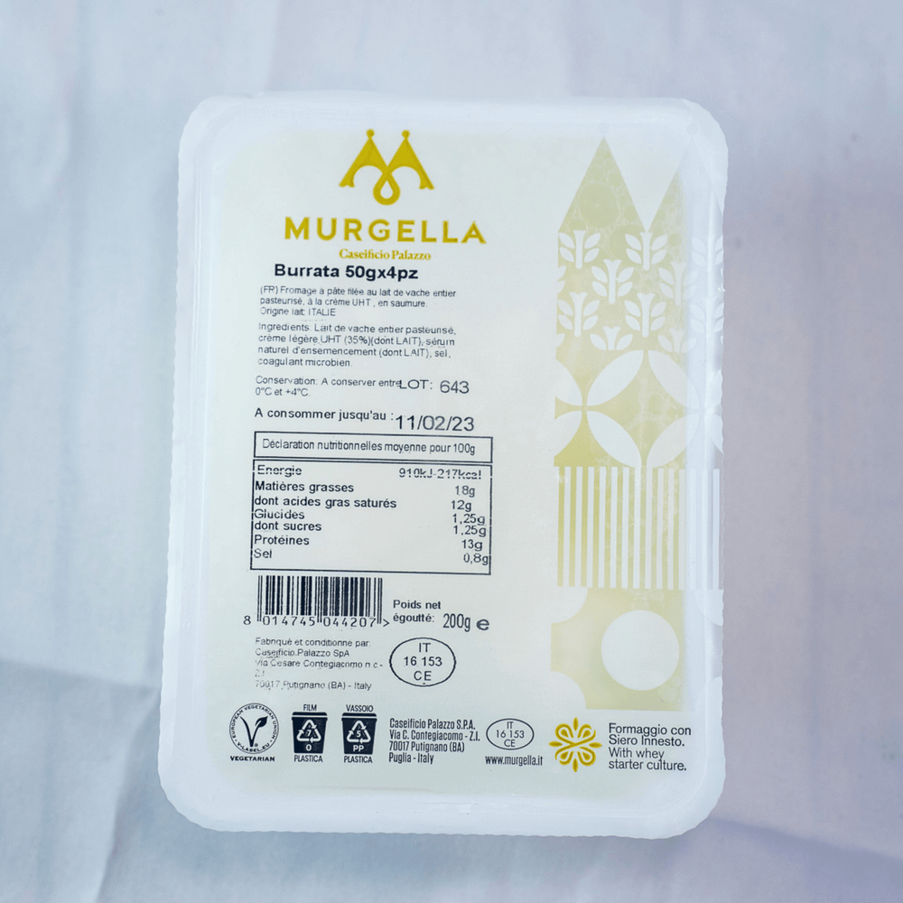 Mozza burratina - 4 x 50g - Neary frais - Fromage - Livraison à domicile Nancy Metz