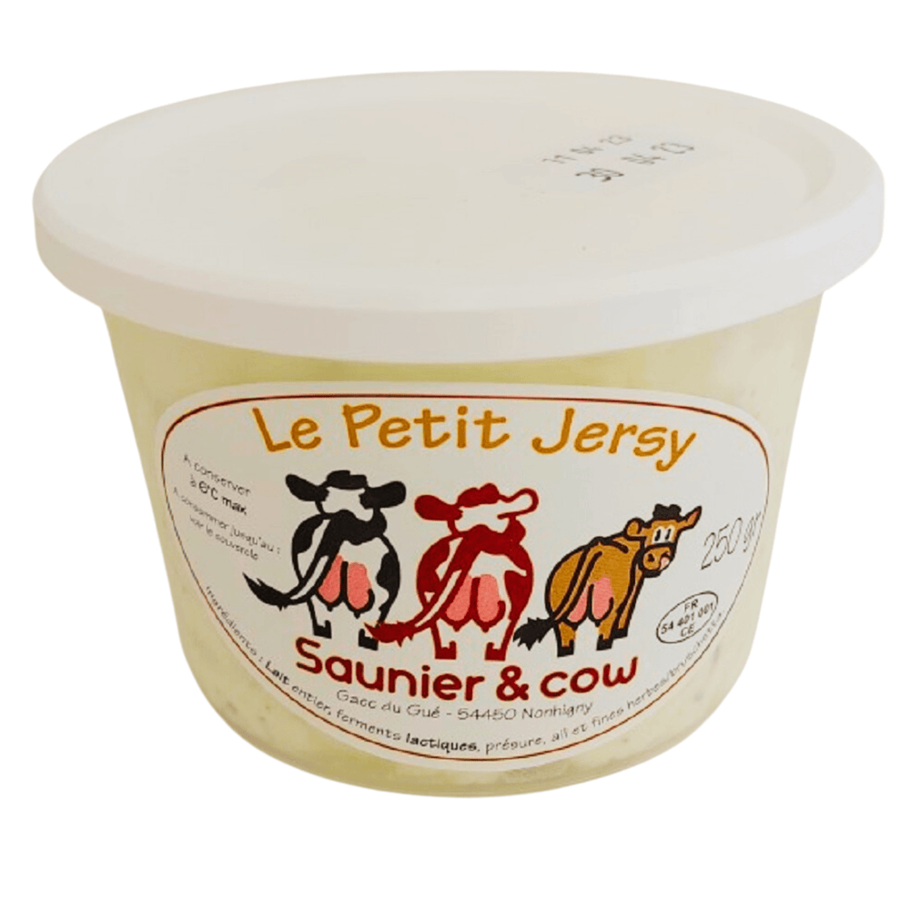 Petit jersy fromage frais ail et fines herbes- 250g - Saunier & Cow - Crème fraiche - Livraison à domicile Nancy Metz