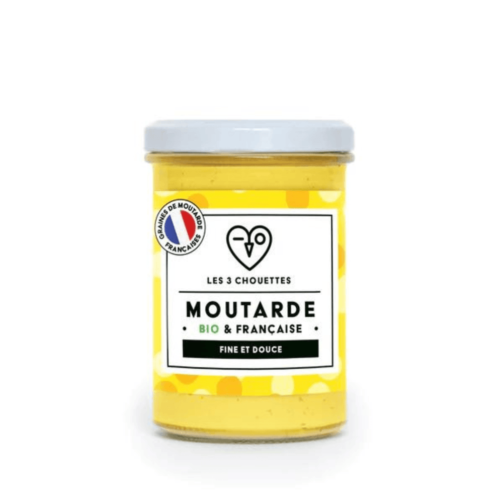 Sauce Moutarde fin et douce BIO - 190g - Les 3 Chouettes - Sauces et condiments - Livraison à domicile Nancy Metz