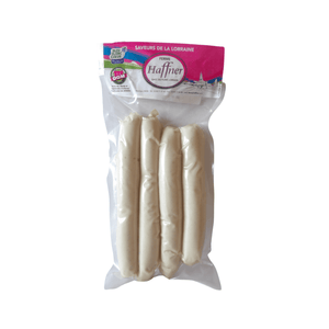 Livraison panier de fruits et légumes à Nancy, Metz et villages alentours - Saucisse blanche - 320g - Neary - Porc - GAEC du fumé Lorrain - Barbecue, Frais, Les viandes, Local, Lorraine, Nancy, Porc, Salé, Viandes
